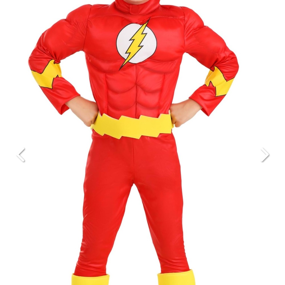 Kids Muscle Flash Costume - Red and Yellow